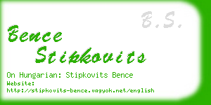 bence stipkovits business card